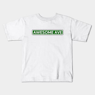 Awesome Ave Street Sign Kids T-Shirt